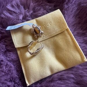 Gold Turtle Brooch and Hoop Earrings Set